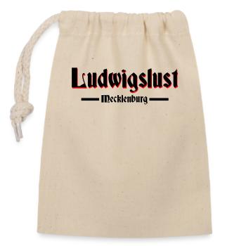 Ludwigslust Mecklenburg - Verschließbarer Geschenkbeutel aus Baumwolle (14x20cm) - Natur - Vorne