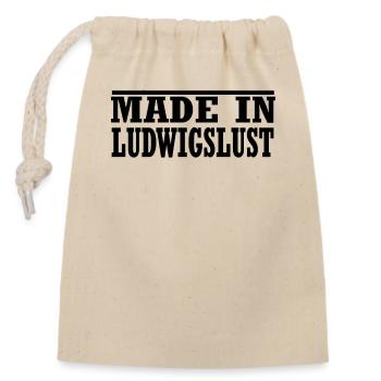 Ludwigslust - Verschließbarer Geschenkbeutel aus Baumwolle (14x20cm) - Natur - Vorne