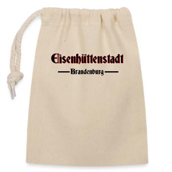 Eisenhüttenstadt - Verschließbarer Geschenkbeutel aus Baumwolle (14x20cm) - Natur - Vorne