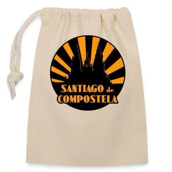 santiago de compostela - Verschließbarer Geschenkbeutel aus Baumwolle (14x20cm) - Natur - Vorne