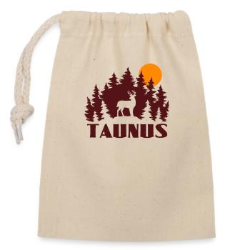 Taunus Sonne - Verschließbarer Geschenkbeutel aus Baumwolle (14x20cm) - Natur - Vorne
