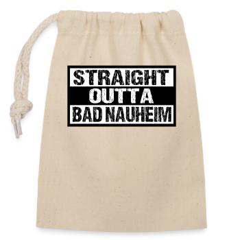 Bad Nauheim - Verschließbarer Geschenkbeutel aus Baumwolle (14x20cm) - Natur - Vorne