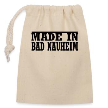 Bad Nauheim - Verschließbarer Geschenkbeutel aus Baumwolle (14x20cm) - Natur - Vorne