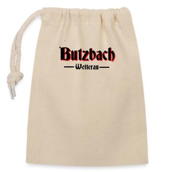 Butzbach - Verschließbarer Geschenkbeutel aus Baumwolle (14x20cm) - Natur - Vorne