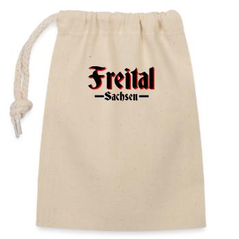 Freital - Verschließbarer Geschenkbeutel aus Baumwolle (14x20cm) - Natur - Vorne