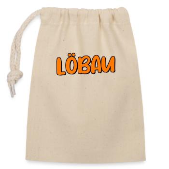 Löbau - Verschließbarer Geschenkbeutel aus Baumwolle (14x20cm) - Natur - Vorne