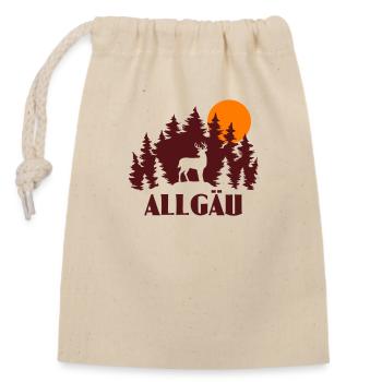 Allgäu - Verschließbarer Geschenkbeutel aus Baumwolle (14x20cm) - Natur - Vorne