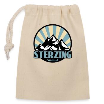 Sterzing Südtirol - Verschließbarer Geschenkbeutel aus Baumwolle (14x20cm) - Natur - Vorne
