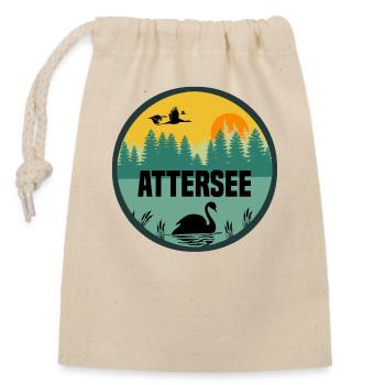 Attersee - Verschließbarer Geschenkbeutel aus Baumwolle (14x20cm) - Natur - Vorne