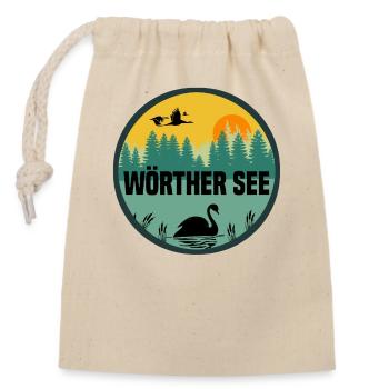 Wörther See - Verschließbarer Geschenkbeutel aus Baumwolle (14x20cm) - Natur - Vorne