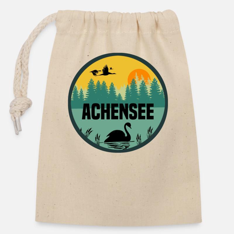Achensee - Verschließbarer Geschenkbeutel aus Baumwolle (14x20cm) - Natur