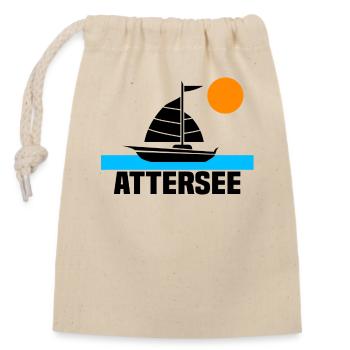 Attersee - Verschließbarer Geschenkbeutel aus Baumwolle (14x20cm) - Natur - Vorne