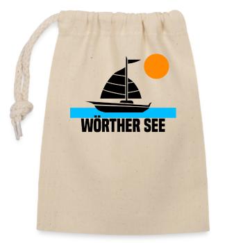 Wörther See - Verschließbarer Geschenkbeutel aus Baumwolle (14x20cm) - Natur - Vorne