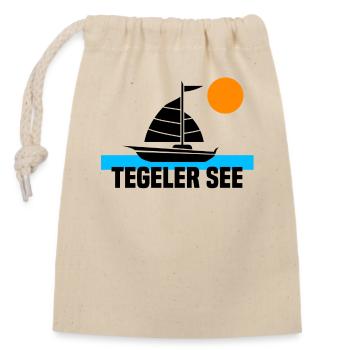 Tegeler See - Verschließbarer Geschenkbeutel aus Baumwolle (14x20cm) - Natur - Vorne