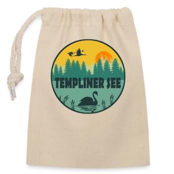 Templiner See - Verschließbarer Geschenkbeutel aus Baumwolle (14x20cm) - Natur - Vorne