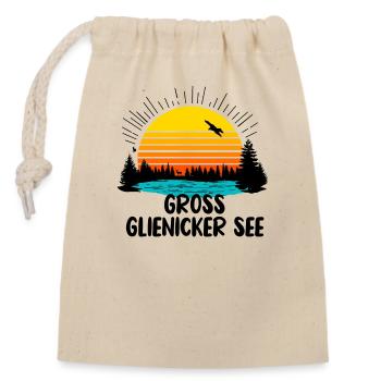 Groß Glienicker See 04 - Verschließbarer Geschenkbeutel aus Baumwolle (14x20cm) - Natur - Vorne