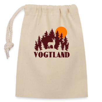 Vogtland - Verschließbarer Geschenkbeutel aus Baumwolle (14x20cm) - Natur - Vorne