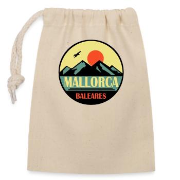 Mallorca Baleares - Verschließbarer Geschenkbeutel aus Baumwolle (14x20cm) - Natur - Vorne