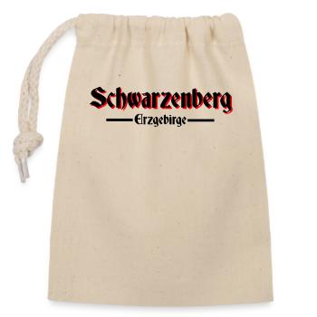 Schwarzenberg Erzgebirge - Verschließbarer Geschenkbeutel aus Baumwolle (14x20cm) - Natur - Vorne