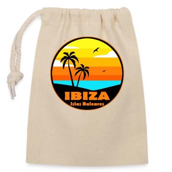 Ibiza - Verschließbarer Geschenkbeutel aus Baumwolle (14x20cm) - Natur - Vorne