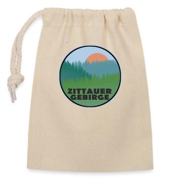 Zittauer Gebirge - Verschließbarer Geschenkbeutel aus Baumwolle (14x20cm) - Natur - Vorne