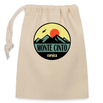 Monte Cinto Korsika - Verschließbarer Geschenkbeutel aus Baumwolle (14x20cm) - Natur - Vorne