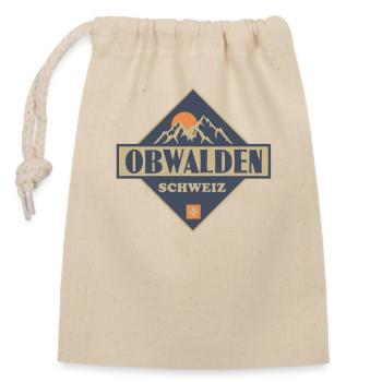 Obwalden - Verschließbarer Geschenkbeutel aus Baumwolle (14x20cm) - Natur - Vorne