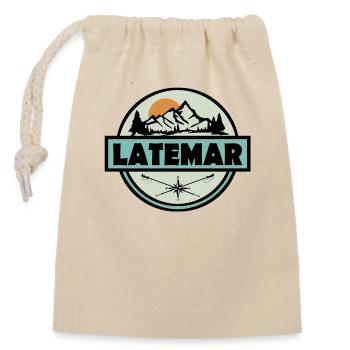 Latemar - Verschließbarer Geschenkbeutel aus Baumwolle (14x20cm) - Natur - Vorne