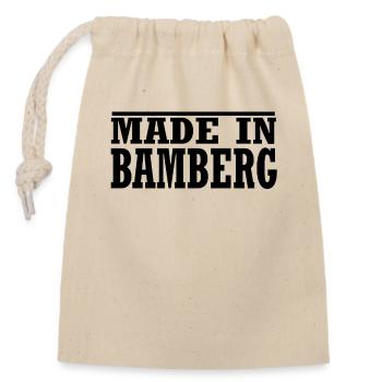 Bamberg - Verschließbarer Geschenkbeutel aus Baumwolle (14x20cm) - Natur - Vorne