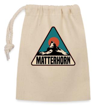 Matterhorn, Switzerland - Closable cotton gift bag (14x20cm) - nature - Front