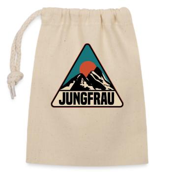 Jungfrau Schweiz - Verschließbarer Geschenkbeutel aus Baumwolle (14x20cm) - Natur - Vorne
