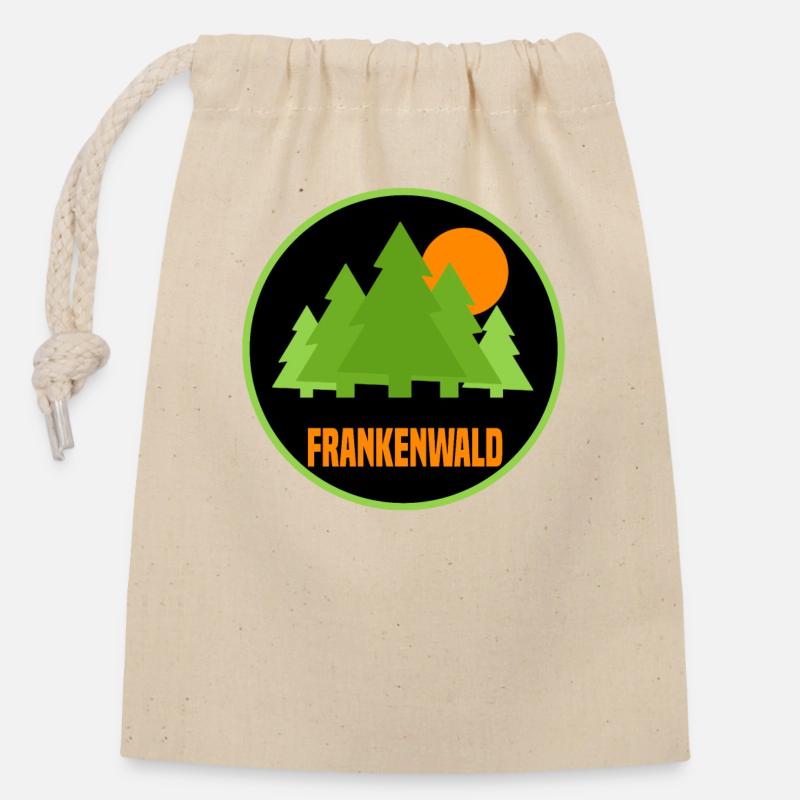 Frankenwald - Verschließbarer Geschenkbeutel aus Baumwolle (14x20cm) - Natur