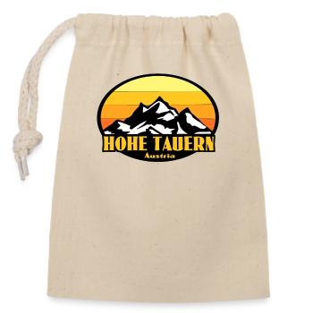Hohe Tauern Österreich - Verschließbarer Geschenkbeutel aus Baumwolle (14x20cm) - Natur - Vorne