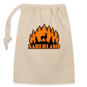 Sauerland - Verschließbarer Geschenkbeutel aus Baumwolle (14x20cm) - Natur - Vorne