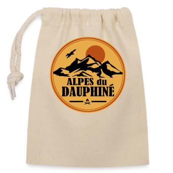 Alpes du Dauphine - Verschließbarer Geschenkbeutel aus Baumwolle (14x20cm) - Natur - Vorne