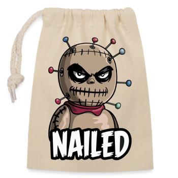 Voodoo Doll - Closable cotton gift bag (14x20cm) - nature - Front