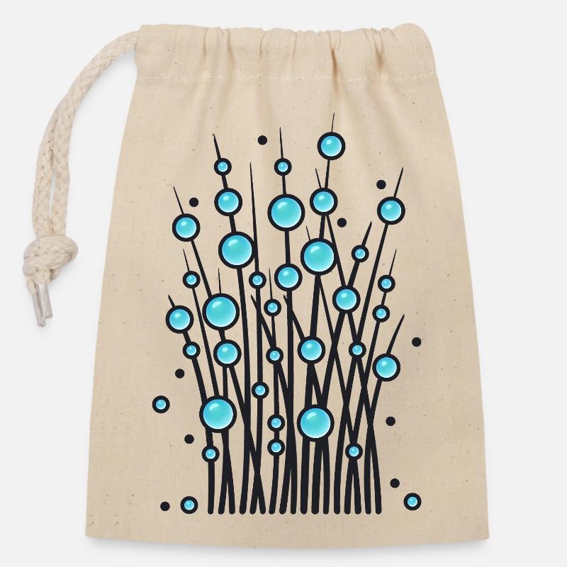 Luminous bale structure - Closable cotton gift bag (14x20cm) - nature