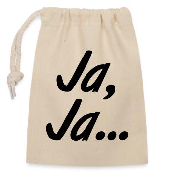 Oui, oui ... - Sac cadeau en coton avec cordon (14 x 20 cm) - nature - Devant