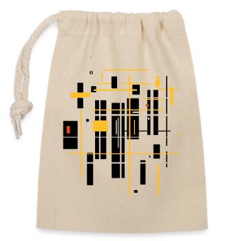 Architecture minimaliste - Sac cadeau en coton avec cordon (14 x 20 cm) - nature - Devant