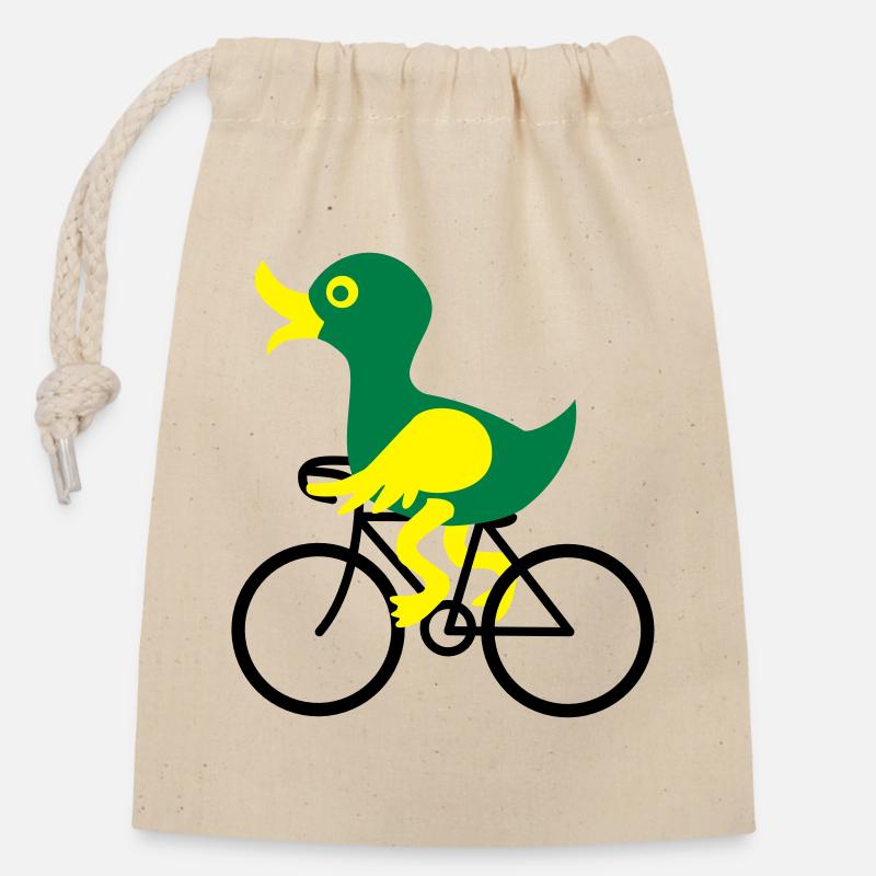 canard - Sac cadeau en coton avec cordon (14 x 20 cm) - nature