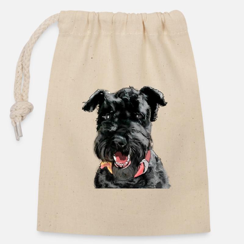 Kerry Blue Terrier - Verschließbarer Geschenkbeutel aus Baumwolle (14x20cm) - Natur