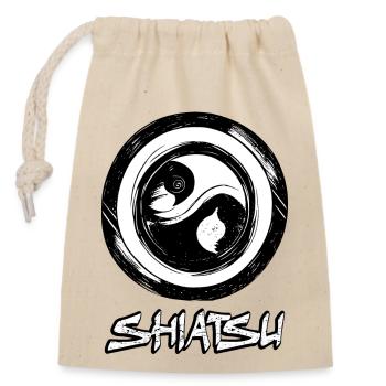 Shiatsu Yoga Meditation Massage Buddha Japanese 3 - Closable cotton gift bag (14x20cm) - nature - Front
