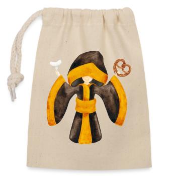 À Guadn ! Münchner Kindl avec Weisswurst et Brezn - Sac cadeau en coton avec cordon (14 x 20 cm) - nature - Devant