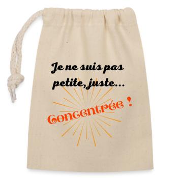 Pour vous qui voulez être remarquées ! - Sac cadeau en coton avec cordon (14 x 20 cm) - nature - Devant