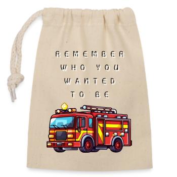 remember who you wanted to be nurse 3 - Closable cotton gift bag (14x20cm) - nature - Front