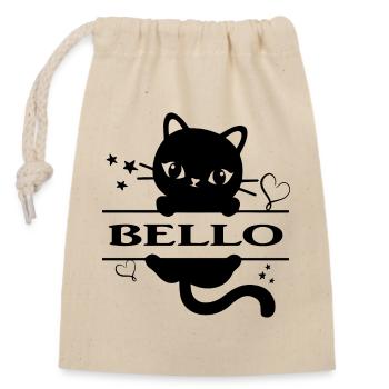 t-shirt Nice t-shirt cat gato gift idea - Closable cotton gift bag (14x20cm) - nature - Front