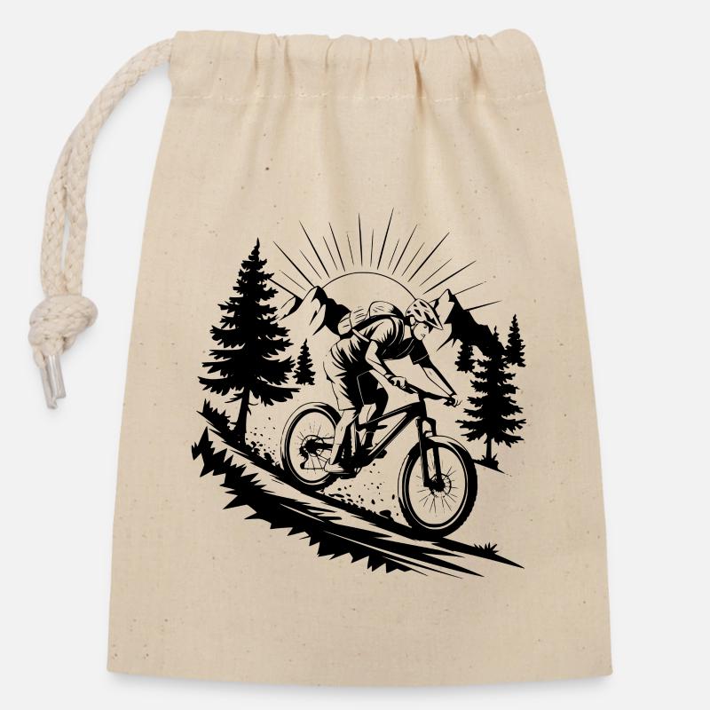 VTT VTT - Sac cadeau en coton avec cordon (14 x 20 cm) - nature