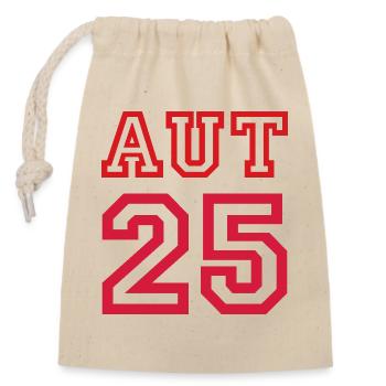 AUSTRIA - Closable cotton gift bag (14x20cm) - nature - Front
