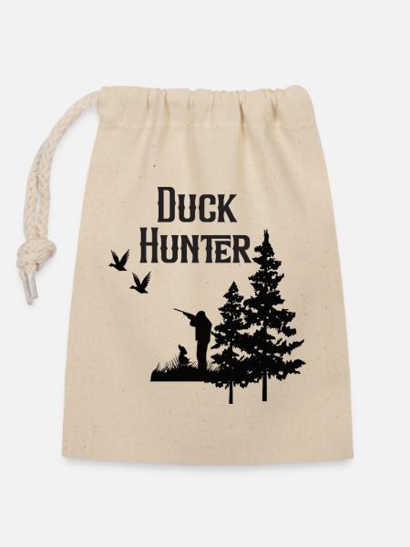 Duck Hunter - Verschließbarer Geschenkbeutel aus Baumwolle (14x20cm) - Natur