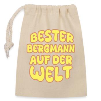 Berufung Bergmann - Verschließbarer Geschenkbeutel aus Baumwolle (14x20cm) - Natur - Vorne